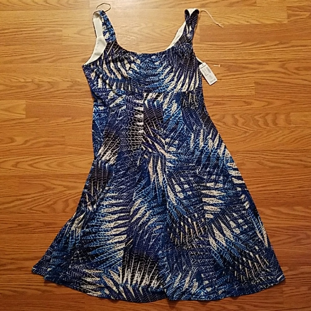 NWT Blue & White Sleeveless Dress